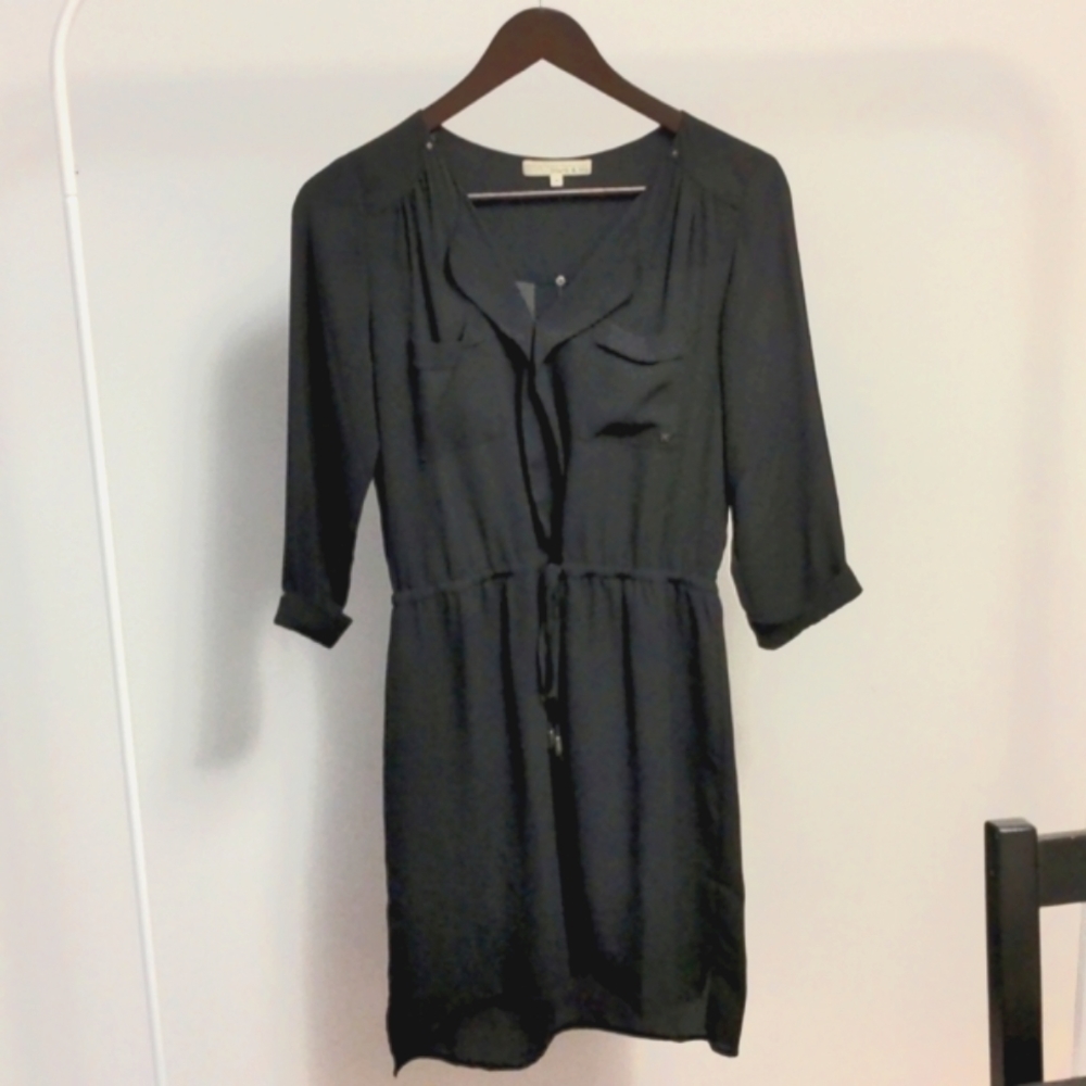 2 for $15 Monk & Lou Black Orwell Shirt Dress